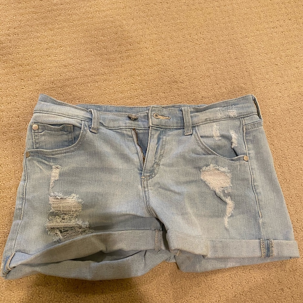 Light Washed Jean Shorts